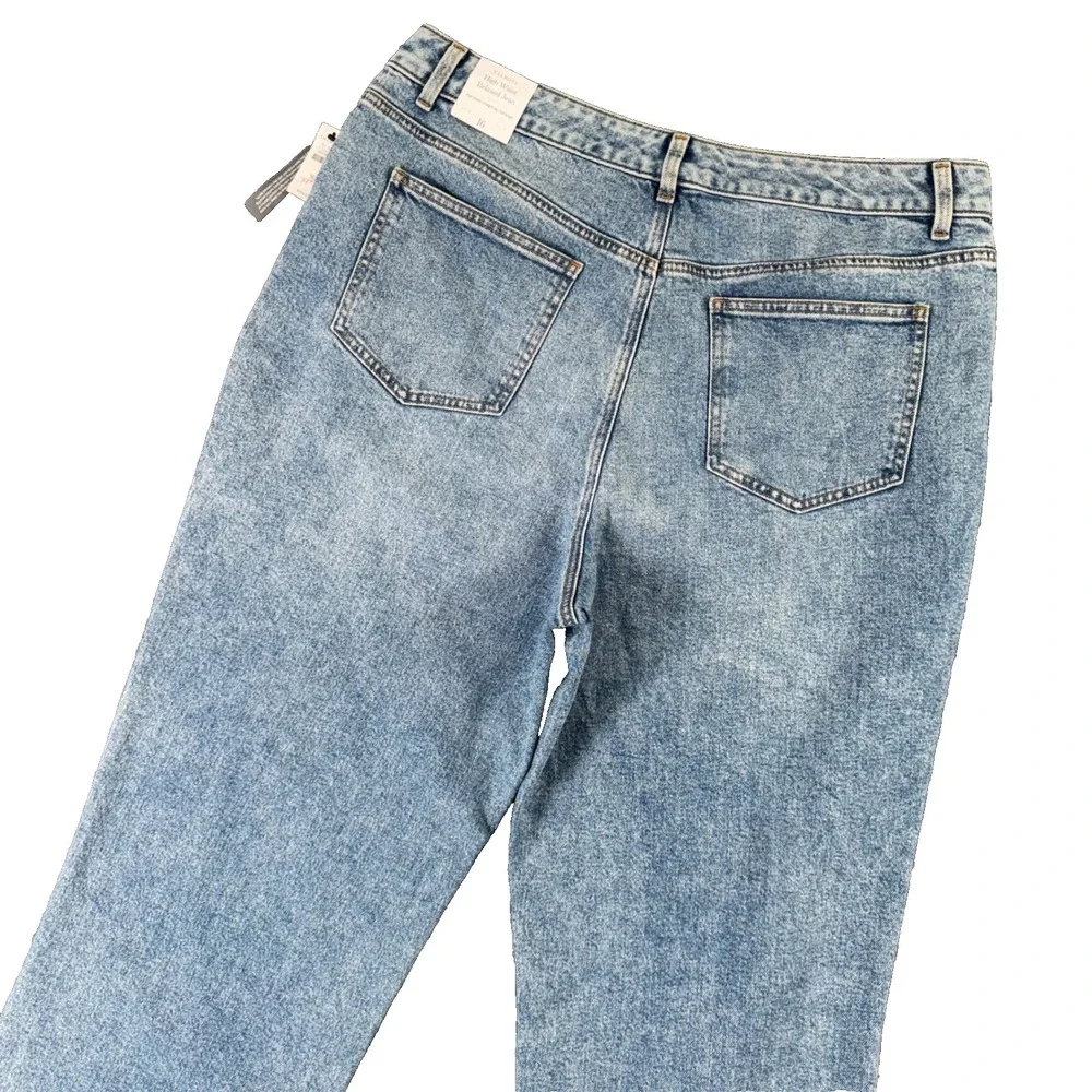 Talbots Womens High Waist Straight Leg Jeans 16 Relaxed Mom Denim‎ Normcore NWT